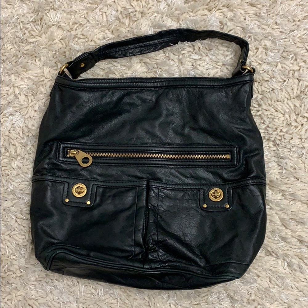 Marc Jacobs black leather shoulder bag